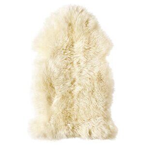 New IKEA Ullerslev Sheepskin Small Rug/Throw, Off-white, 2' 4" x 1' 4"